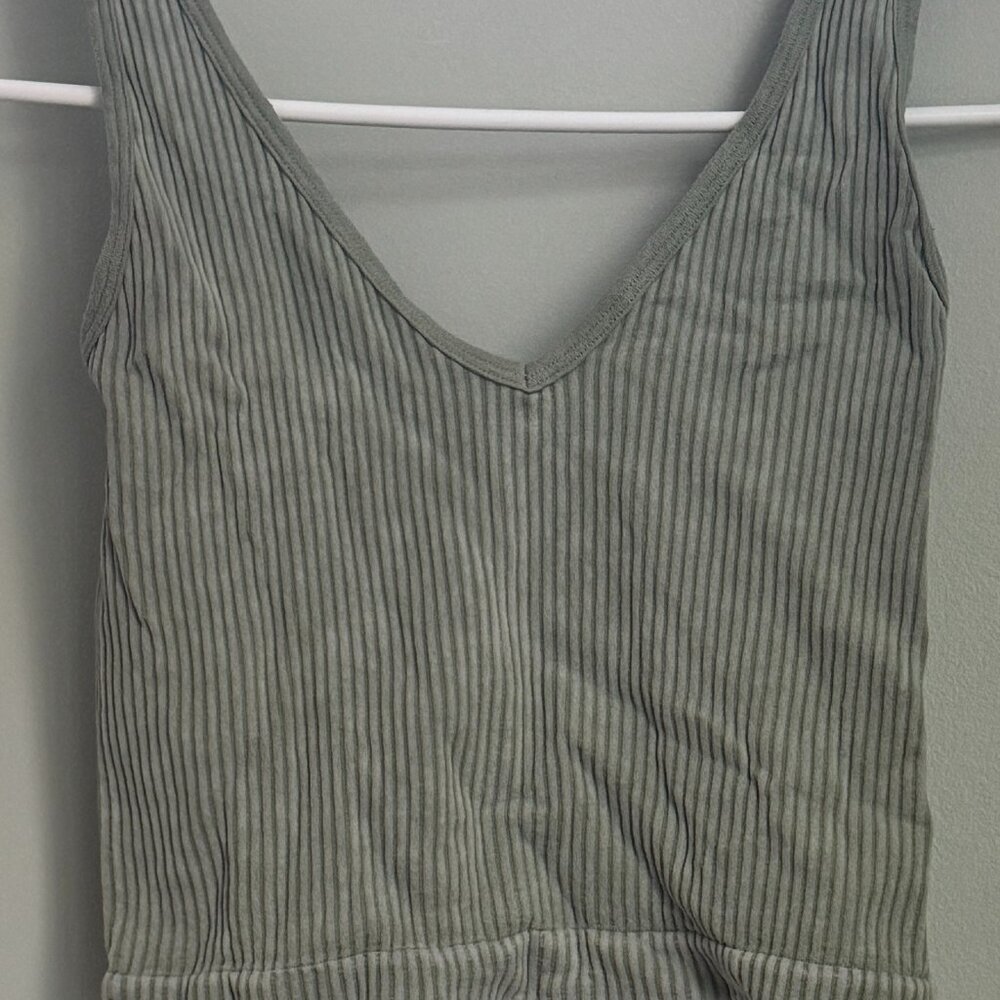 Green Crop Tank Top